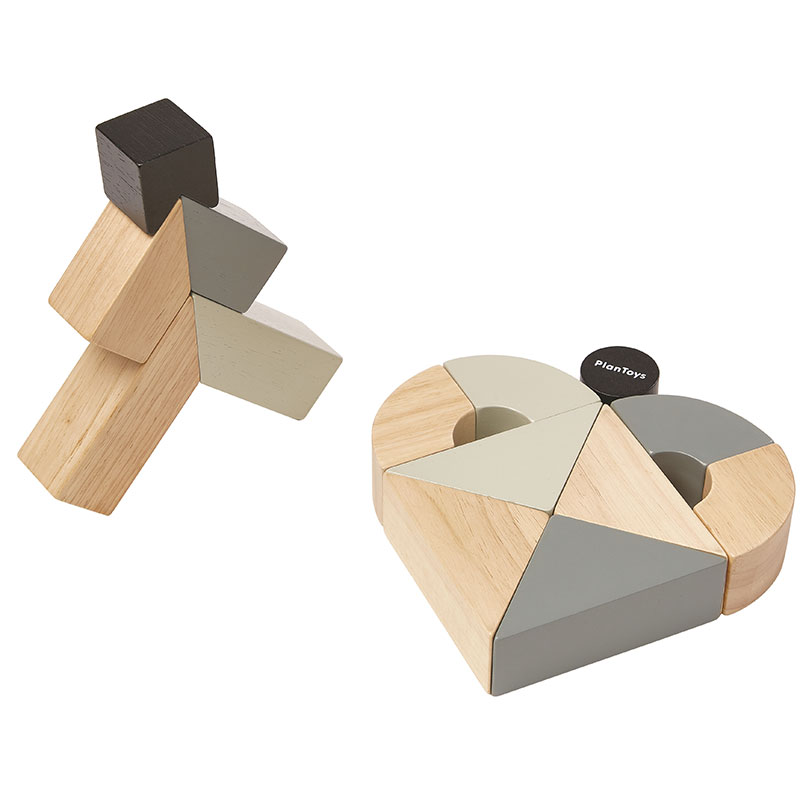 Конструктор деревянный Фигурные блоки, 8 деталей  
